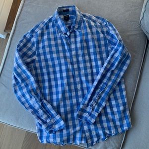 J. Crew Mens Slim Fit Gingham Shirt